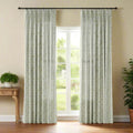 Holly Floral Pattern Boho Style Curtain Pleated?-TWOPAGES