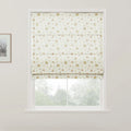 Holly Botanical Boho No-Drill Flat Fold Roman Blind Cordless