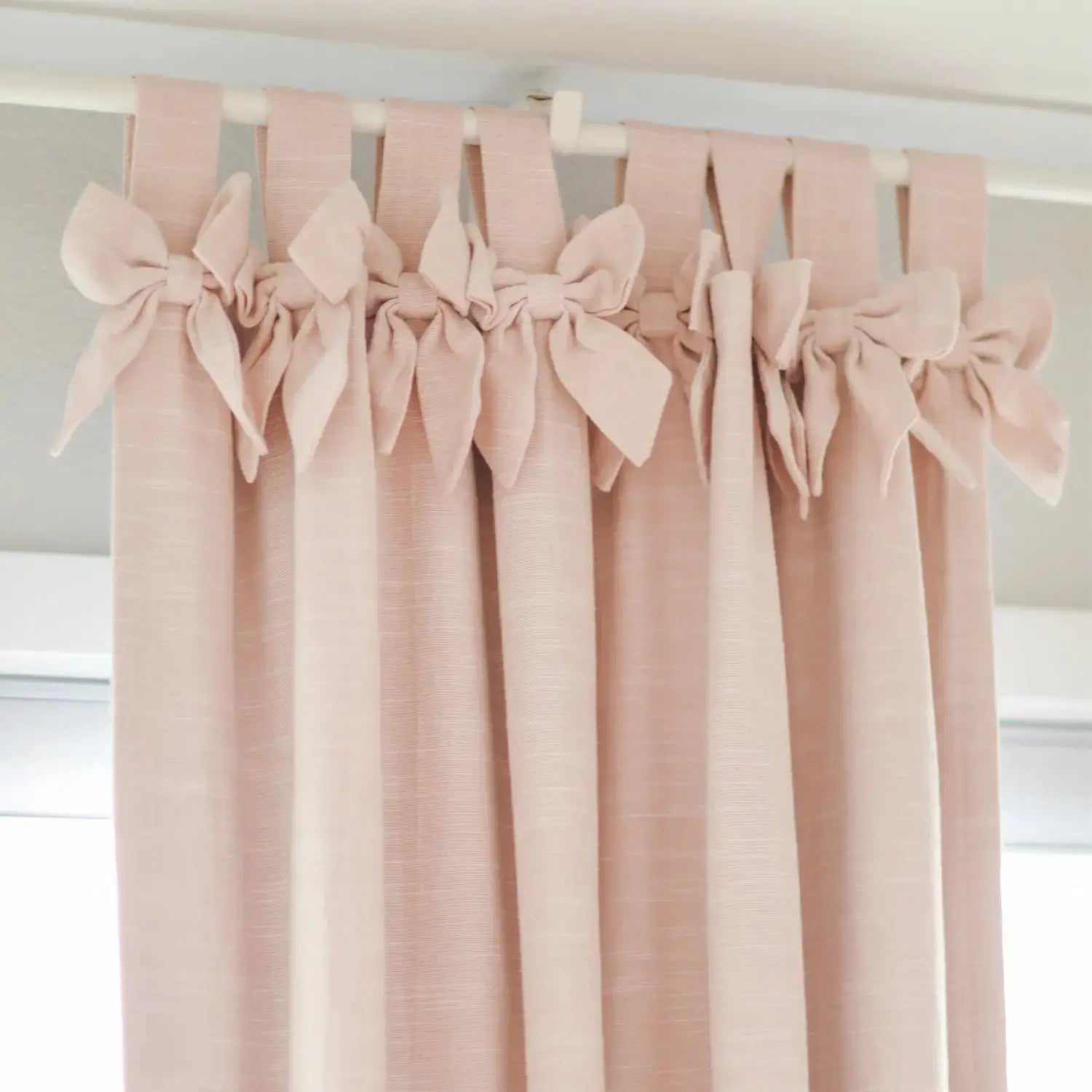 Jawara Linen Cotton Tie Top Bow Curtain-?-TWOPAGES
