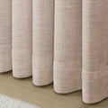 Pink Lemonade Liz linen curtains in a close room detail highlighting the linen texture and colour