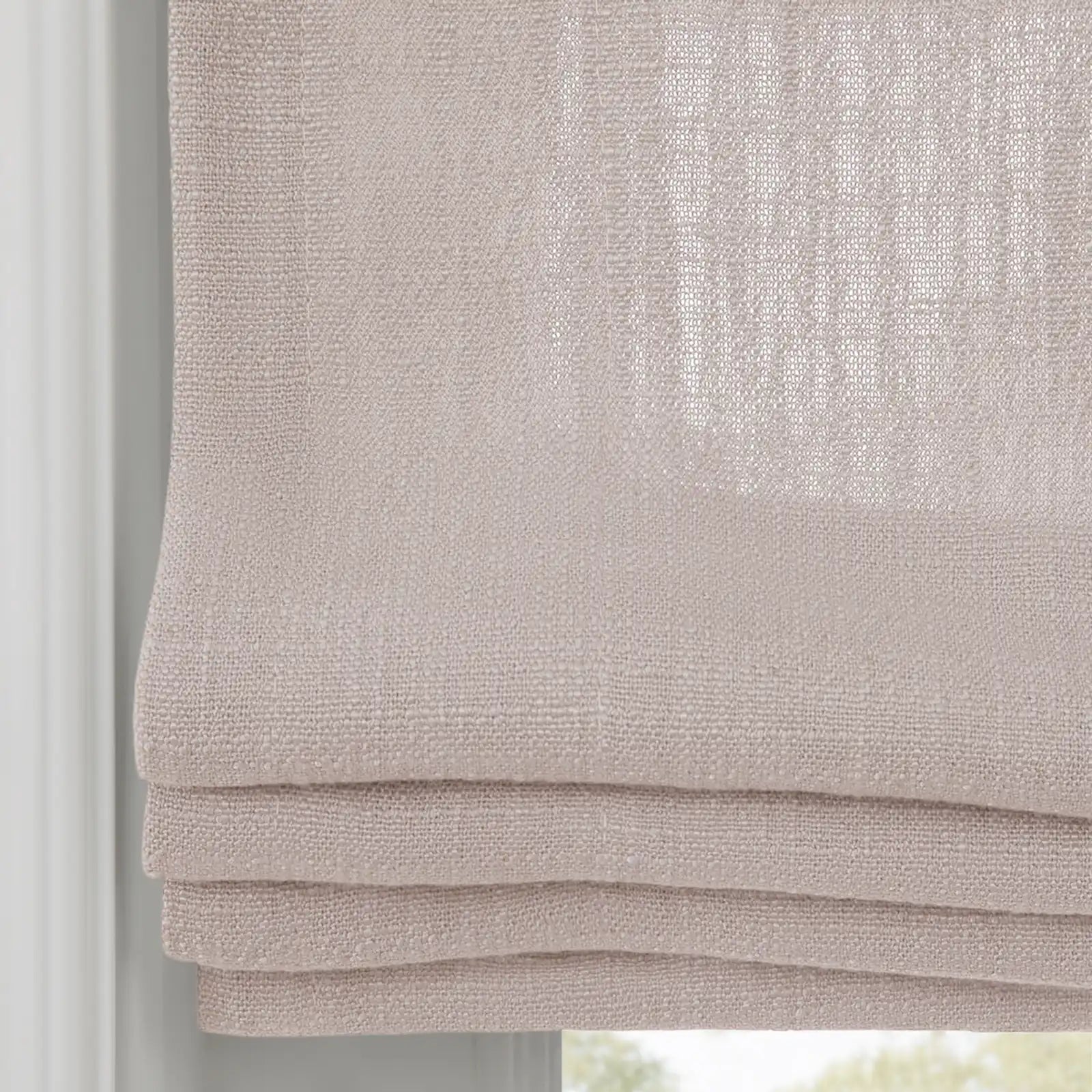 Liz Linen Flat Roman Blind Cord Lift