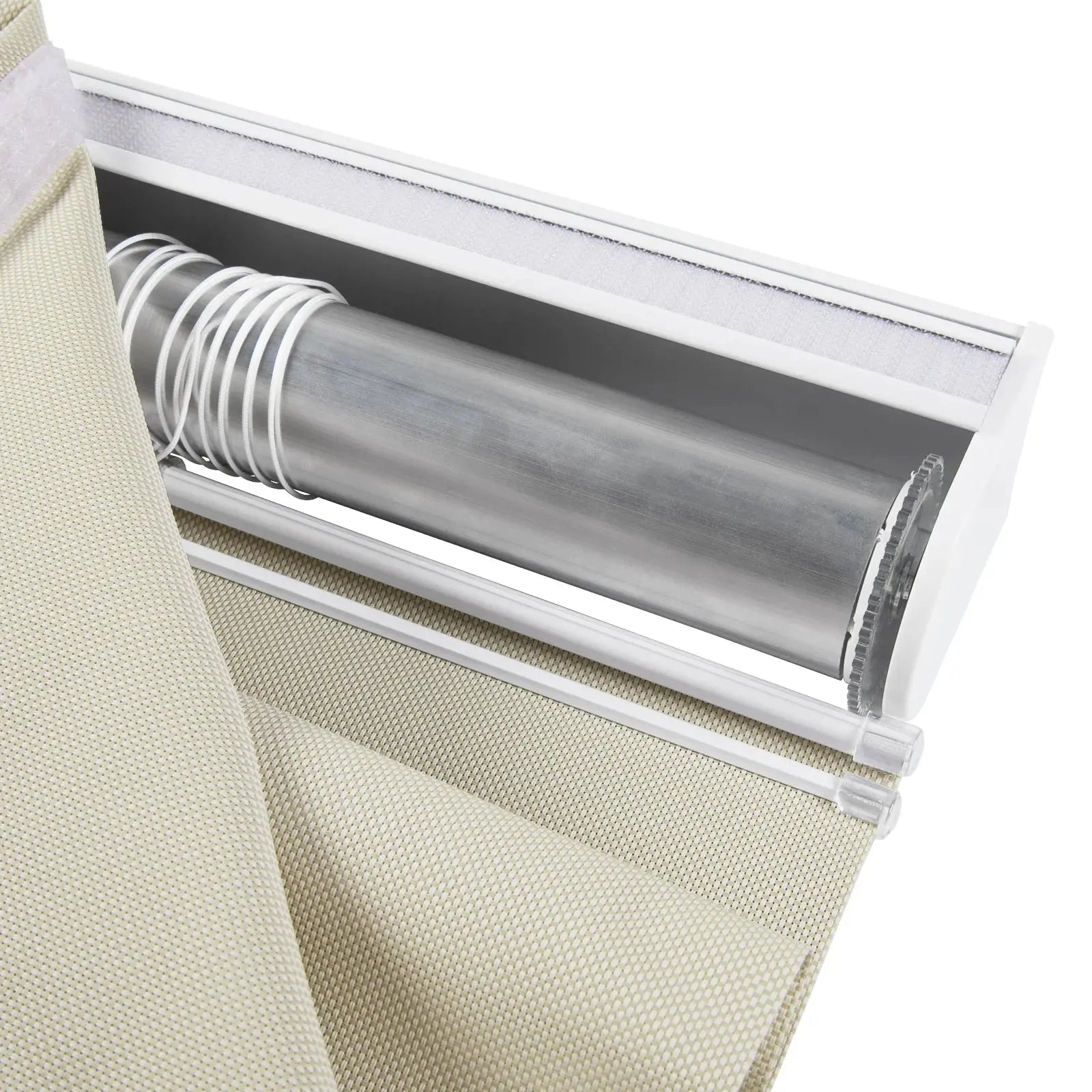 Alvin Motorized Sheer Room Darkening Roman Blind?-TWOPAGES