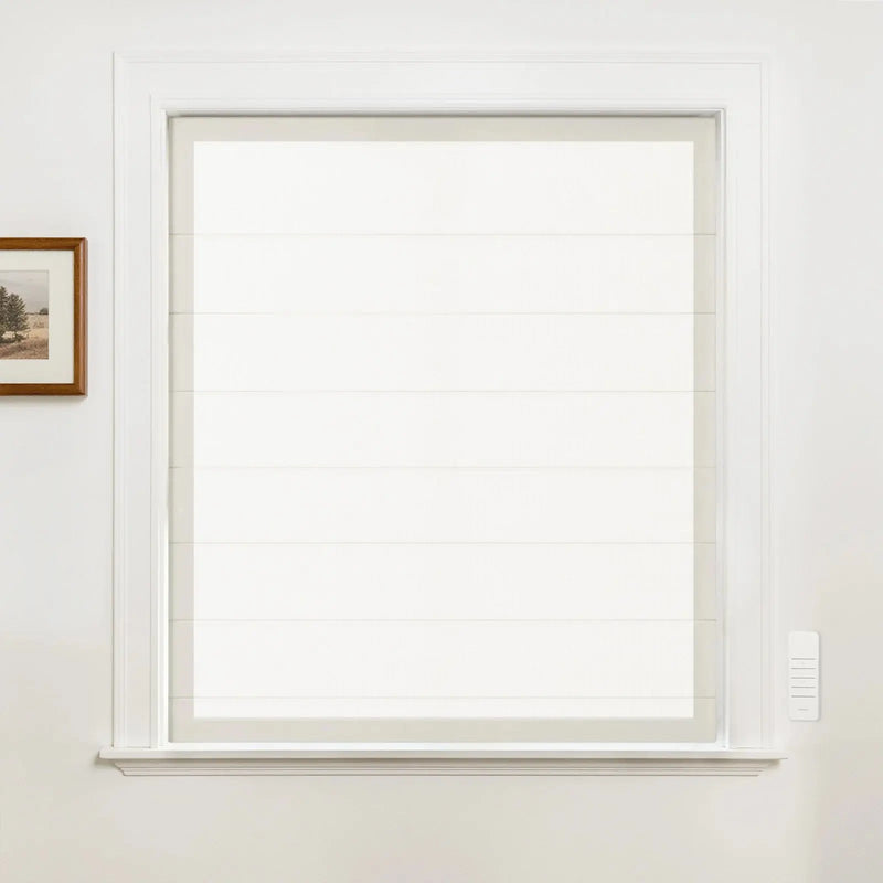 Alvin Motorized Sheer Room Darkening Roman Blind?-TWOPAGES