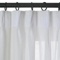 Florida Embossed White Semi Sheer Curtain Pleated?-TWOPAGES