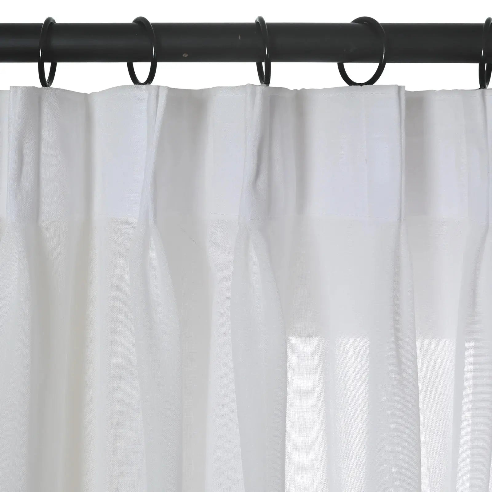 Florida Embossed White Semi Sheer Curtain Pleated?-TWOPAGES