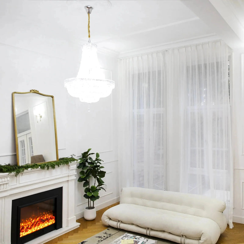 Florida Embossed White Semi Sheer Curtain Pleated?-TWOPAGES