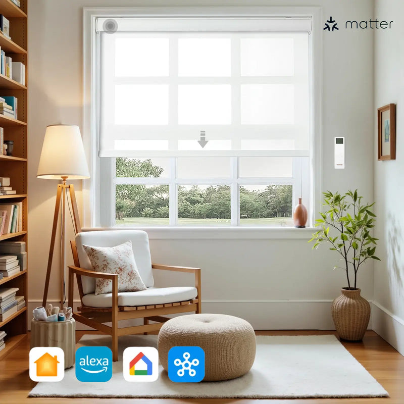 Alvin Motorized Sheer Room Darkening Roller Blind?-TWOPAGES