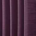 Plum Liz linen curtains in a close room detail highlighting the linen texture and colour
