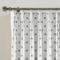 Stefana Silber Print Linen Blend Curtain Drapery Pleated?-TWOPAGES