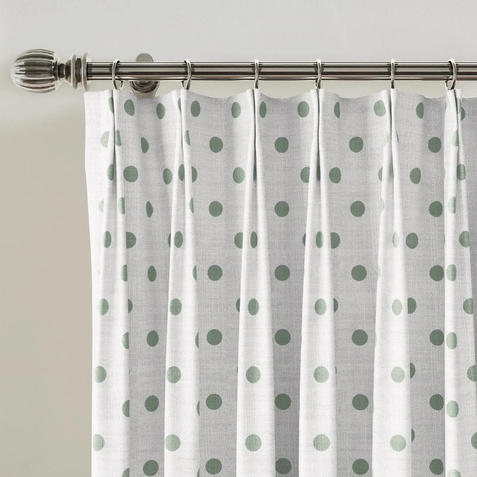 Stefana Silber Print Linen Blend Curtain Drapery Pleated?-TWOPAGES