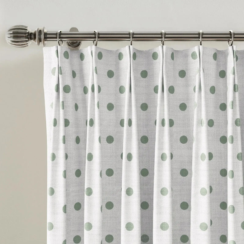 Stefana Silber Print Linen Blend Curtain Drapery Pleated?-TWOPAGES