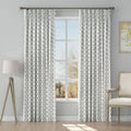 Stefana Silber Print Linen Blend Curtain Drapery Pleated?-TWOPAGES
