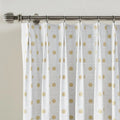 Stefana Silber Print Linen Blend Curtain Drapery Pleated?-TWOPAGES