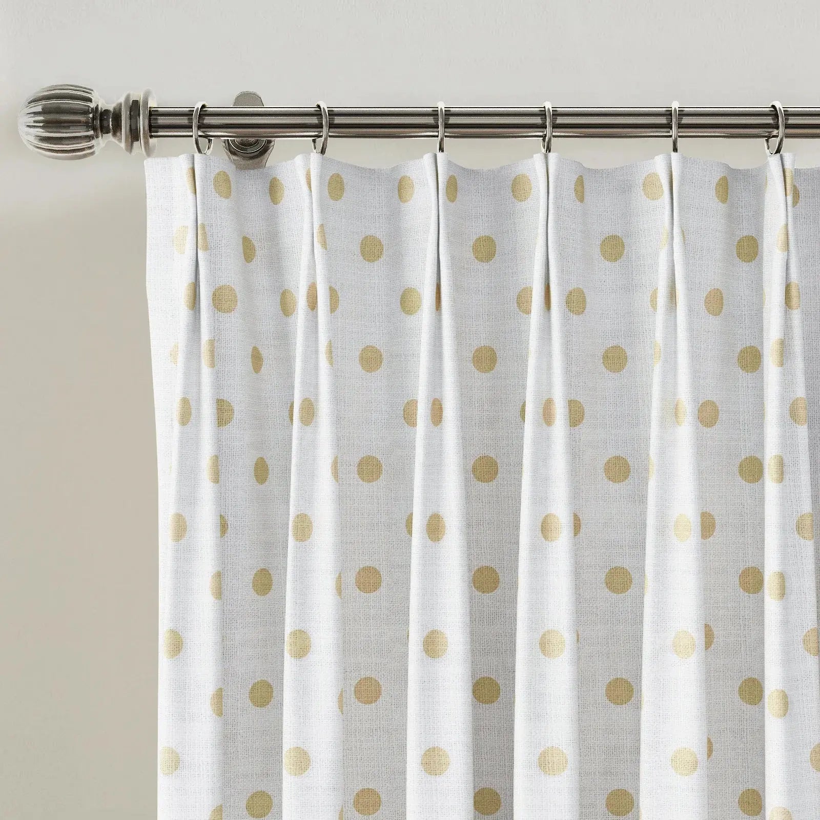 Stefana Silber Print Linen Blend Curtain Drapery Pleated?-TWOPAGES