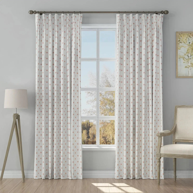 Stefana Silber Print Linen Blend Curtain Drapery Pleated?-TWOPAGES