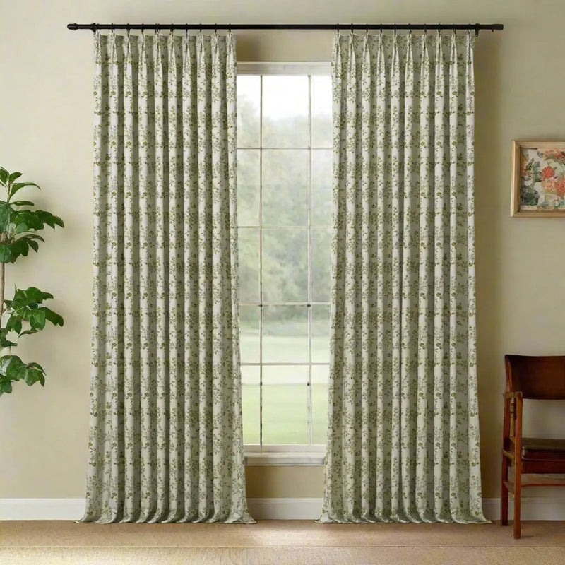 Sara Le Print Linen Drapery Pleated?-TWOPAGES