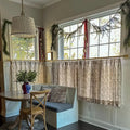 Sara Le Print Linen Pleated Cafe Curtains?-TWOPAGES