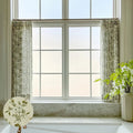 Sara Le Print Linen Pleated Cafe Curtains -TWOPAGES