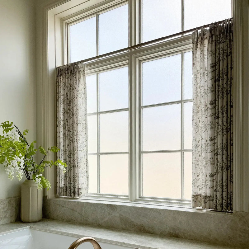 Sara Le Print Linen Pleated Cafe Curtains?-TWOPAGES