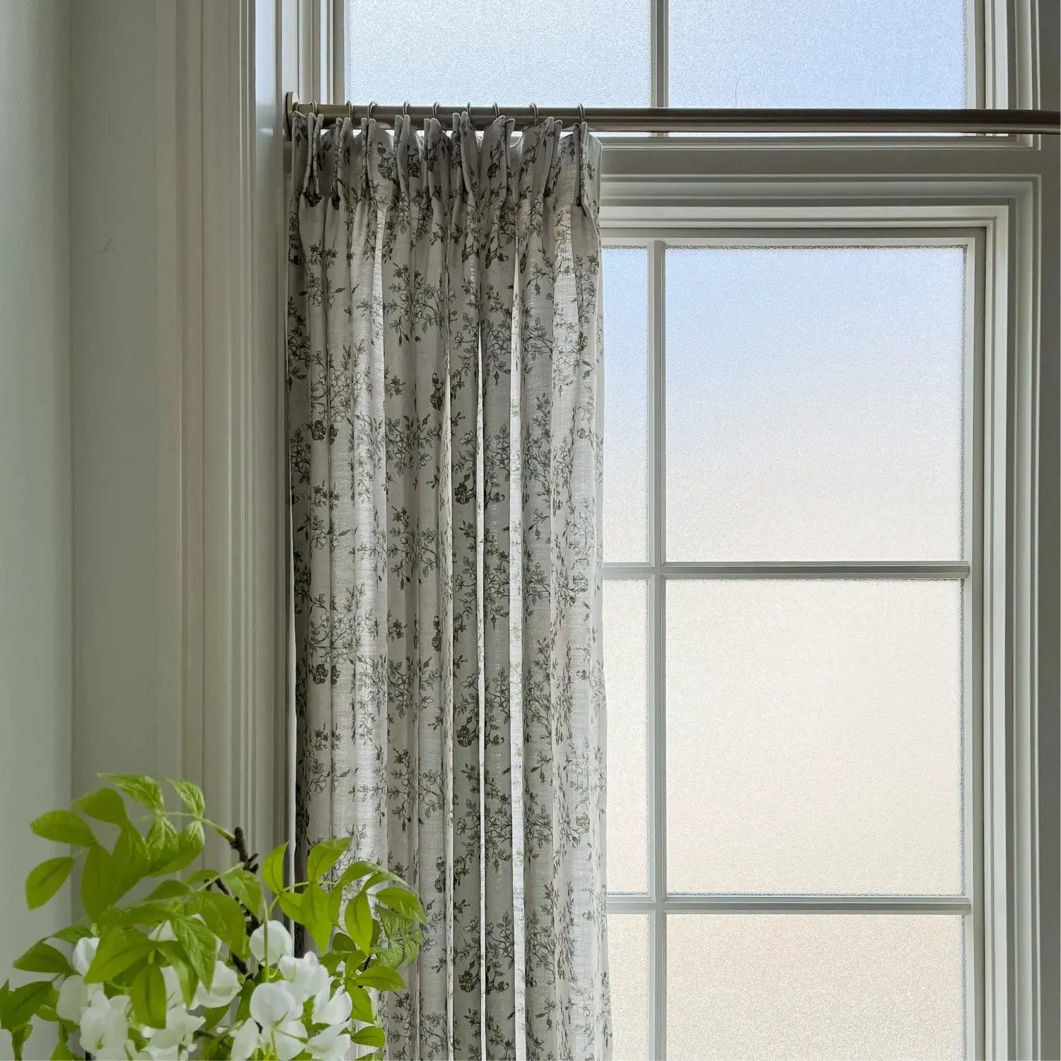 Sara Le Print Linen Pleated Cafe Curtains?-TWOPAGES