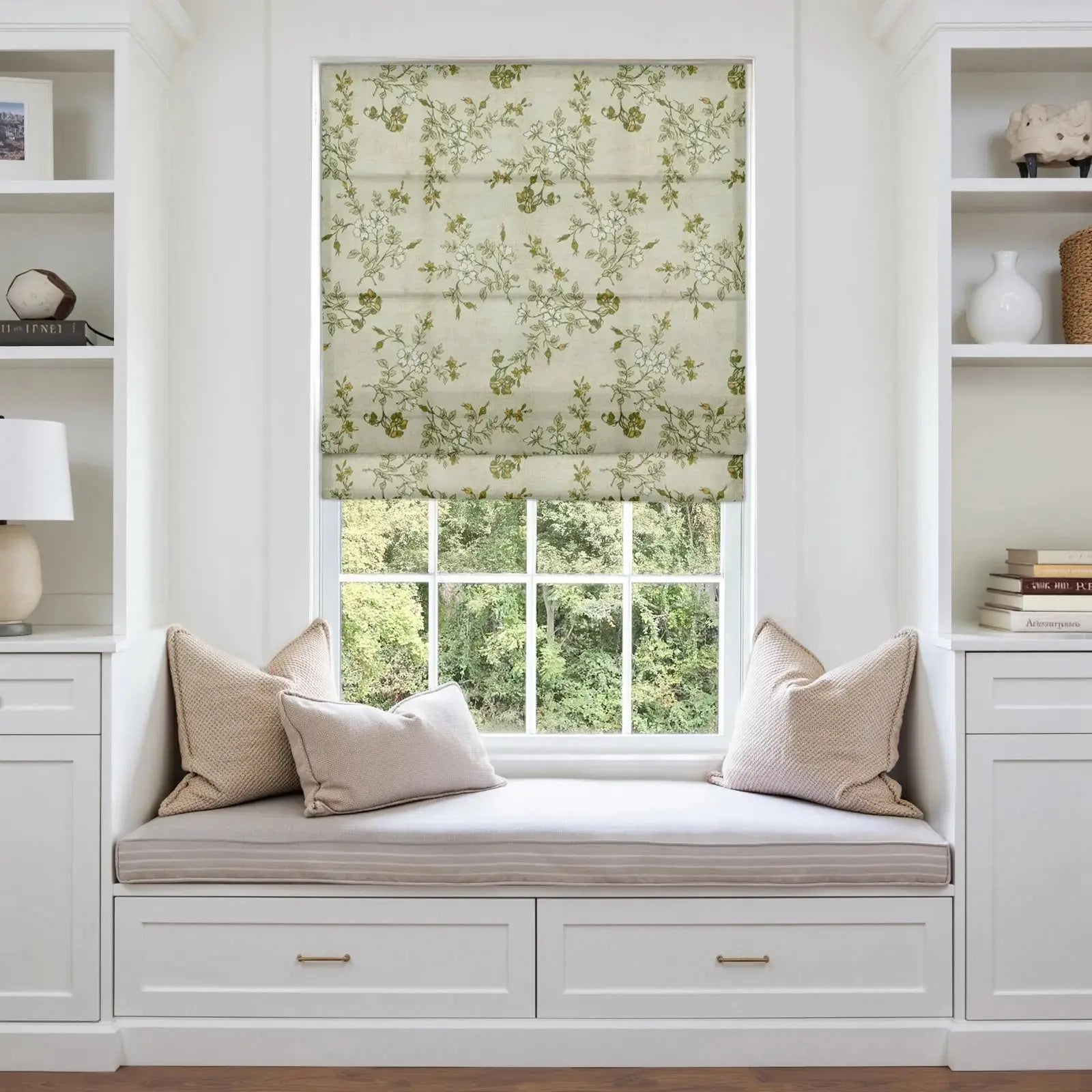 Sara Le Printed Roman Shade Cordless -TWOPAGES
