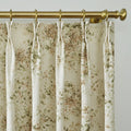 Holly Floral Pattern Boho Style Curtain Pleated TWOPAGES