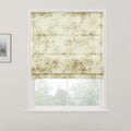 Holly Botanical Boho No-Drill Flat Fold Roman Blind Cordless
