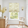 Holly Botanical Boho No-Drill Flat Fold Roman Blind Cordless