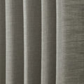 Pure Cashmere Light Grey Liz linen curtains in a close room detail highlighting the linen texture and colour