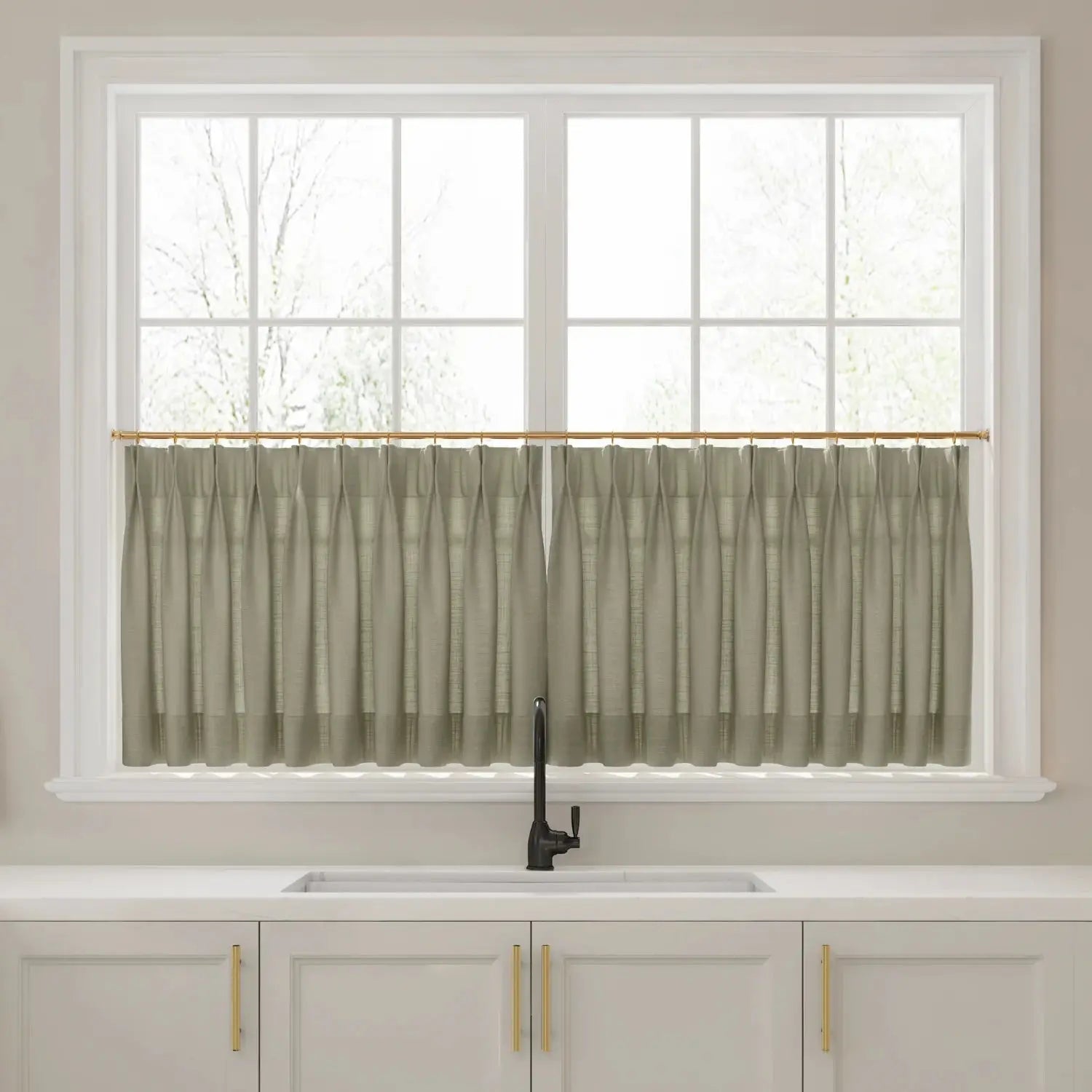 Liz Linen Pleated Cafe Curtains?-TWOPAGES