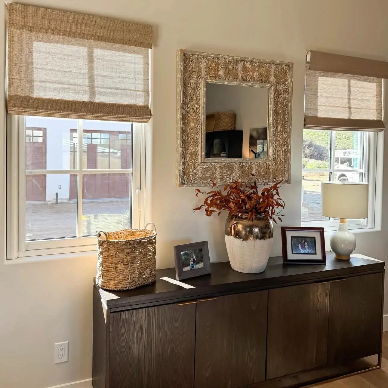 Motorized Window Woven Bamboo Blinds-?-TWOPAGES CURTAINS