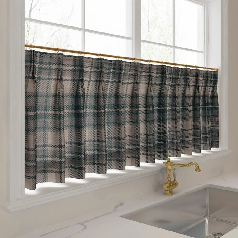 Sara Le Print Linen Pleated Cafe Curtains?-TWOPAGES
