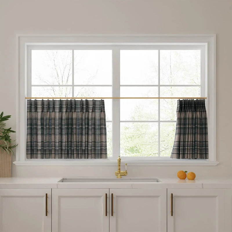 Sara Le Print Linen Pleated Cafe Curtains?-TWOPAGES