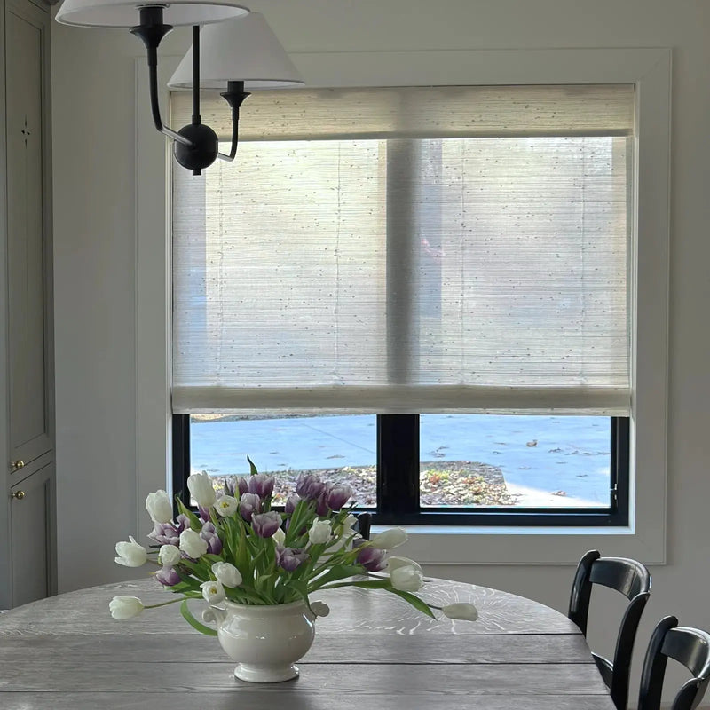 Lay Natural Ramie Bamboo Woven Blind - Rattan White-?-TWOPAGES CURTAINS