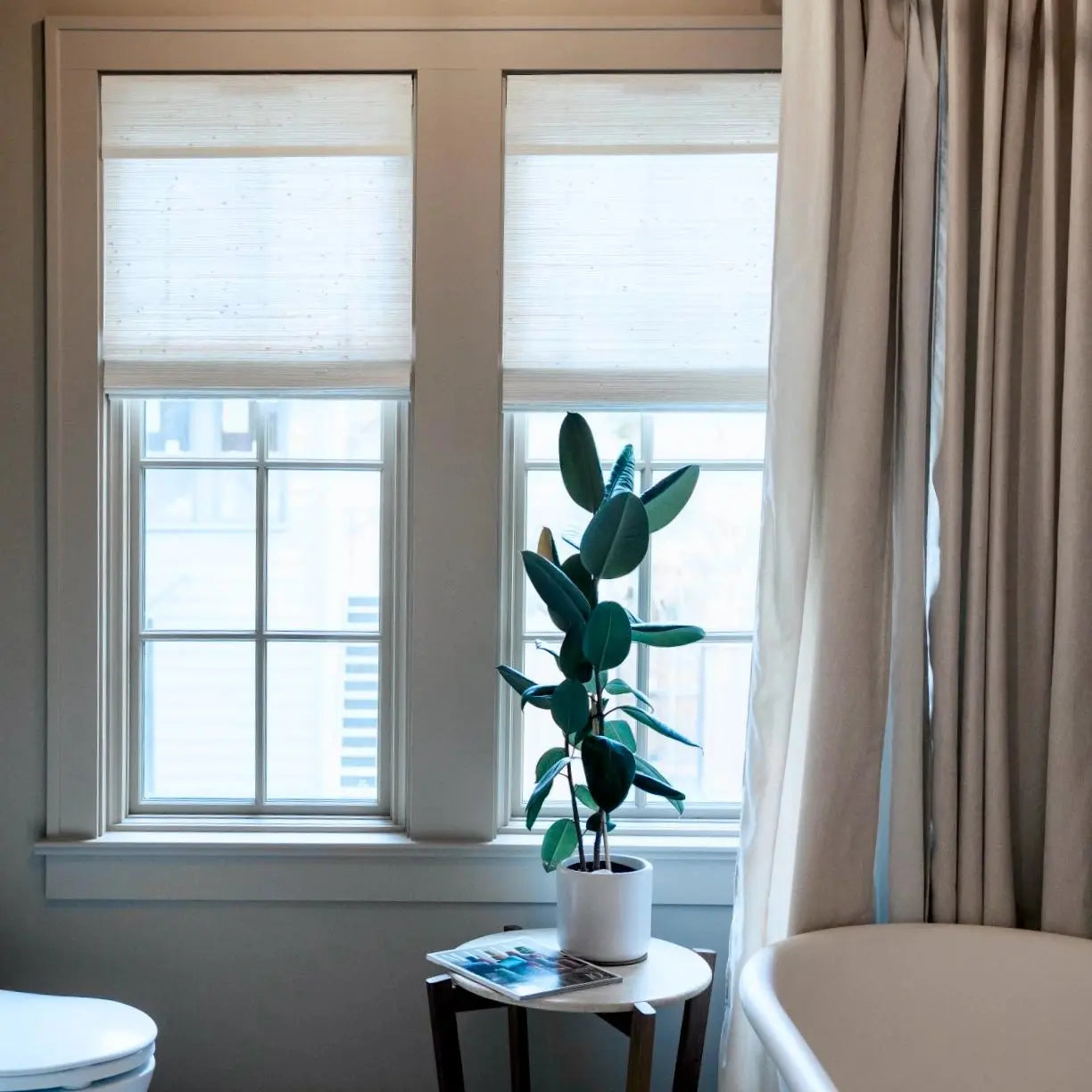 Lay Natural Ramie Bamboo Woven Blind - Rattan White-?-TWOPAGES CURTAINS