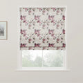 Holly Botanical Boho No-Drill Flat Fold Roman Blind Cordless