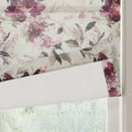 Holly Botanical Boho No-Drill Flat Fold Roman Blind Cordless