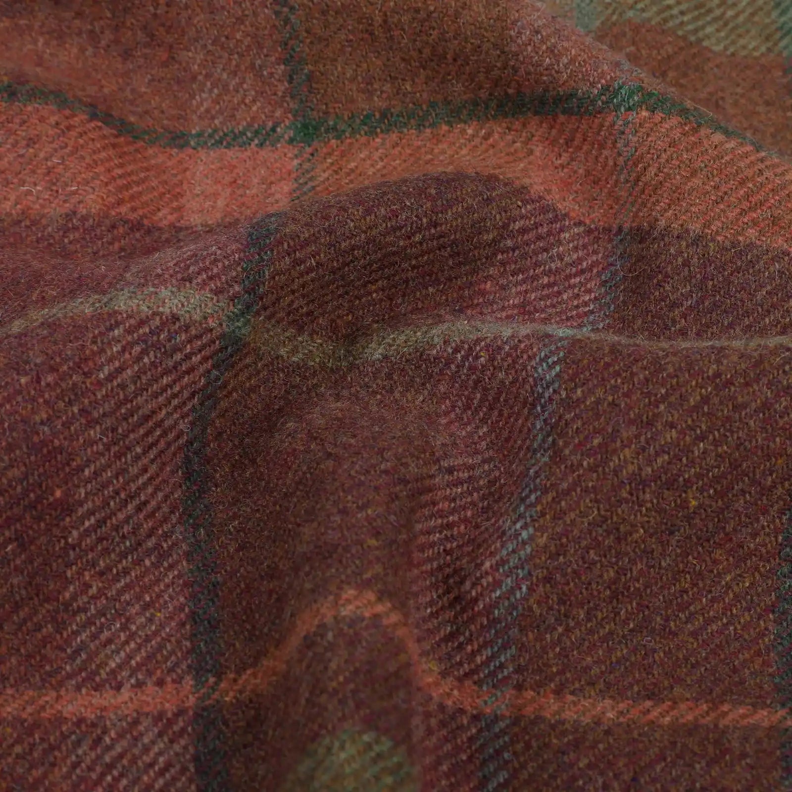 Karin Plaid Pure Wool Thermal Pleated Curtains