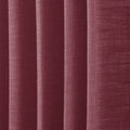 Red Wine Liz linen curtains in a close room detail highlighting the linen texture and colour