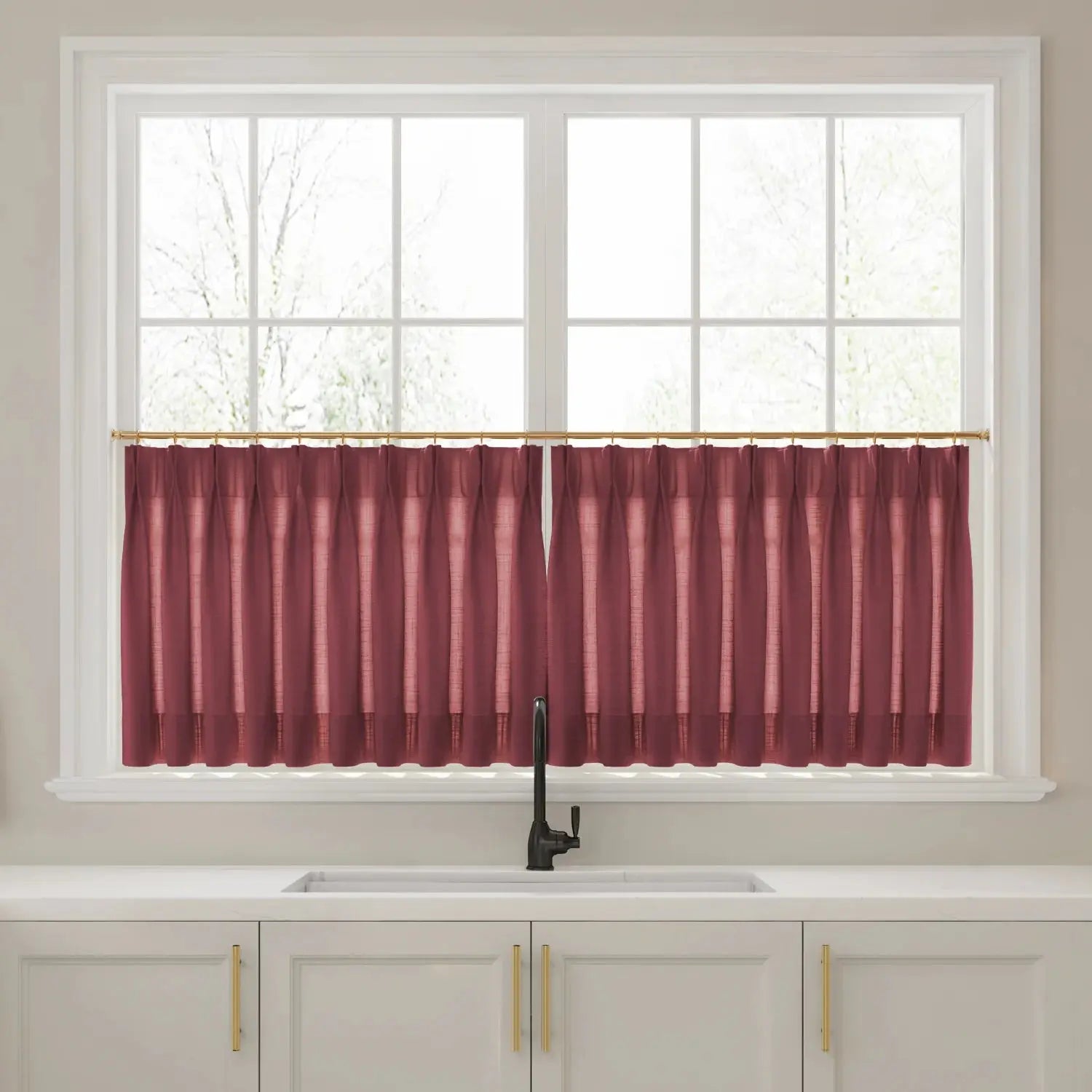 Liz Linen Pleated Cafe Curtains?-TWOPAGES