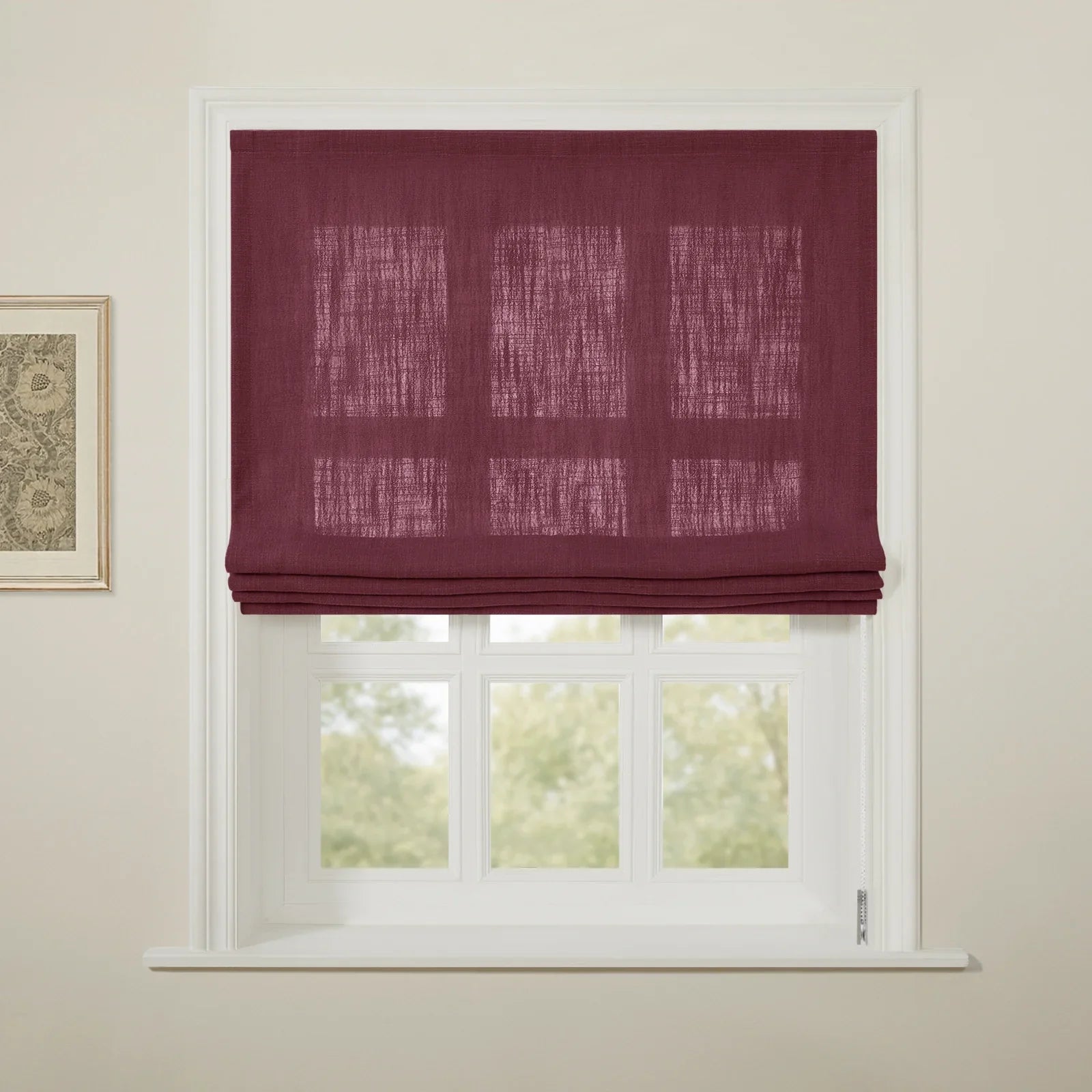 Liz Linen Flat Roman Blind Cord Lift