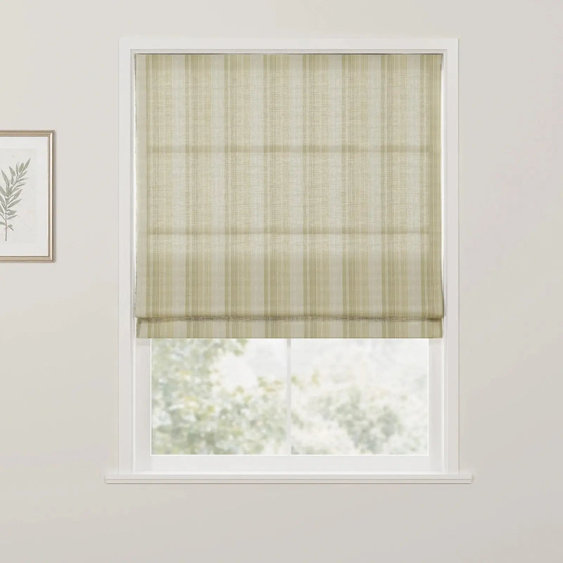 Rebecca Hughes Pattern Cotton Roman Shade Cordless- -TWOPAGES
