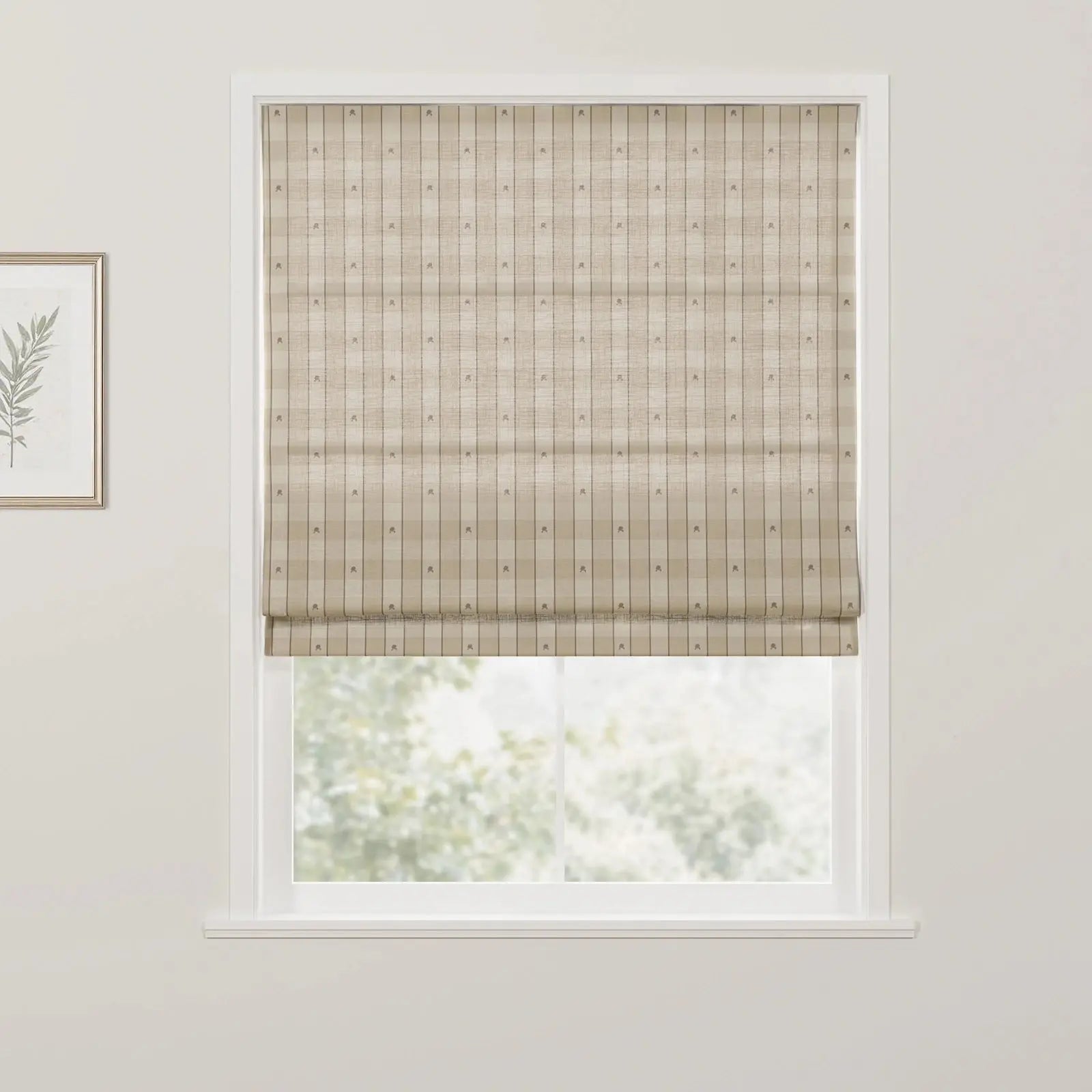 Rebecca Hughes Pattern Cotton Roman Shade Cordless- -TWOPAGES