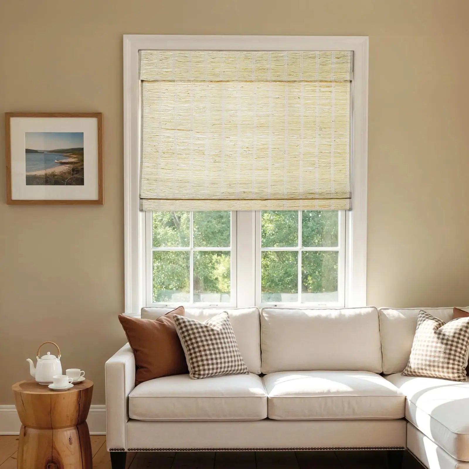 Rae Natural Ramie Jute Woven Wood Blinds - Series M?-TWOPAGES CURTAINS