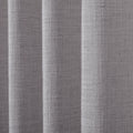 Rock Grey Liz linen curtains in a close room detail highlighting the linen texture and colour