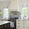 Custom Roman Shade with Trim Border Cordless -TWOPAGES