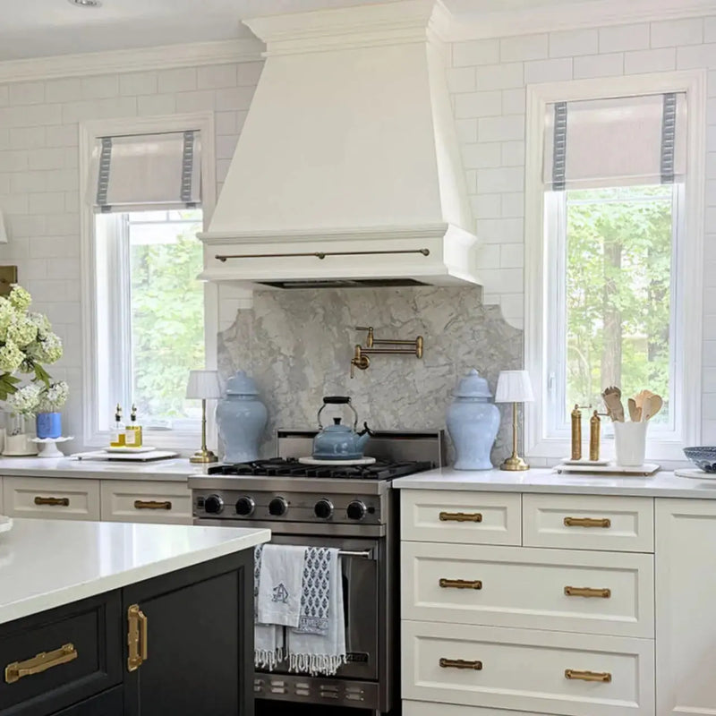 Custom Roman Shade with Trim Border Cordless -TWOPAGES