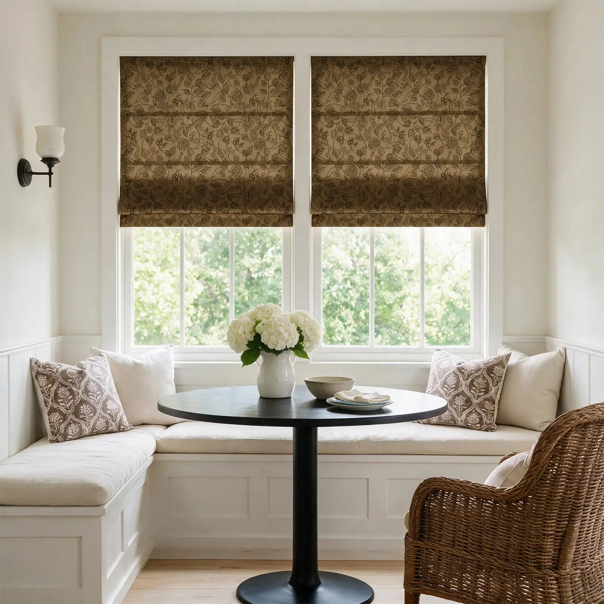 Sara Le  x TWOPAGES Printed Linen Roman Blind Cord Lift