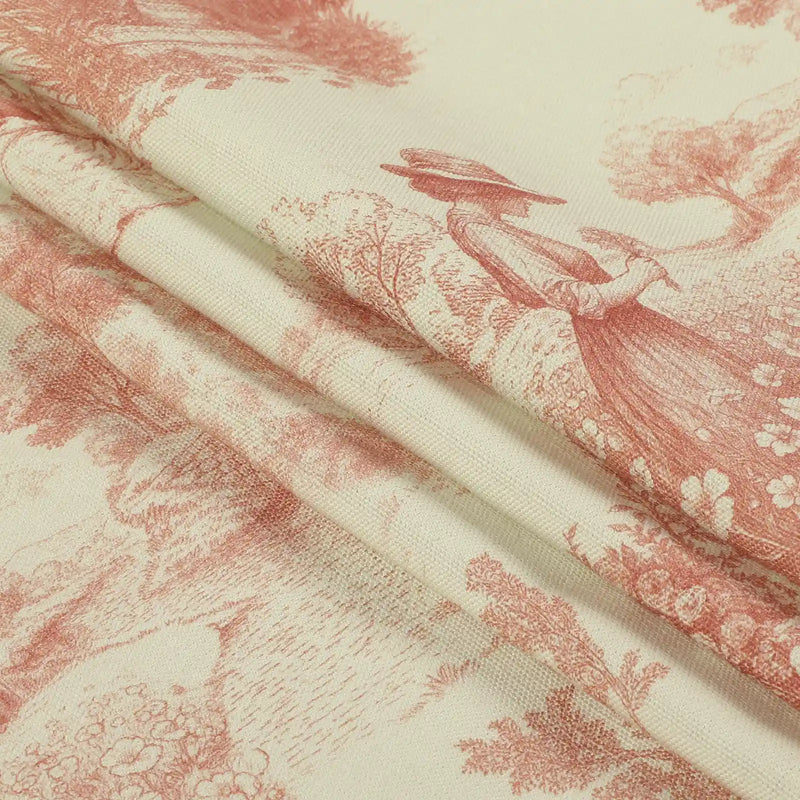 MS. MAVERICK MUSE x TWOPAGES Pastoral Printed Linen Cotton Pleated Curtains