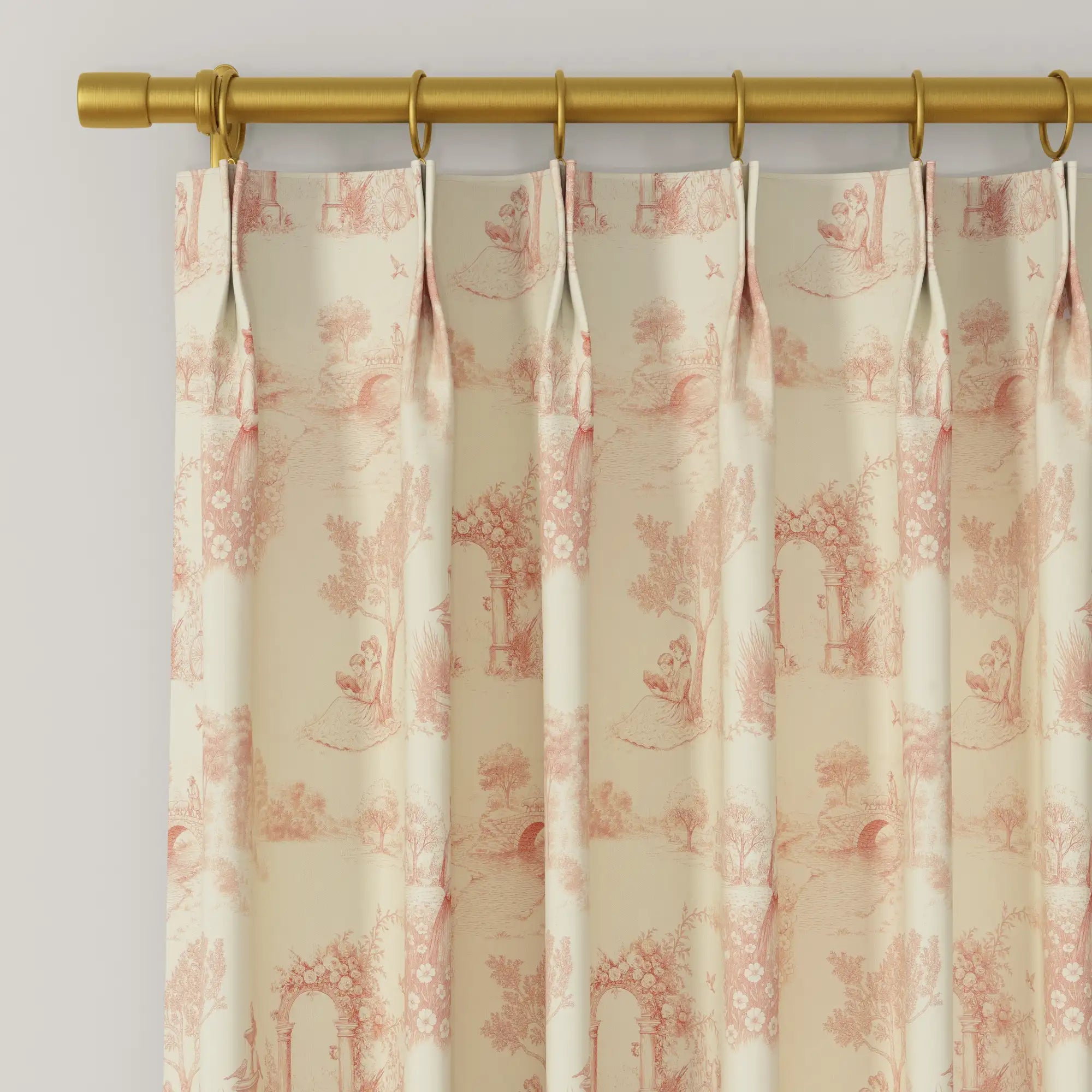 MS. MAVERICK MUSE x TWOPAGES Pastoral Printed Linen Cotton Pleated Curtains